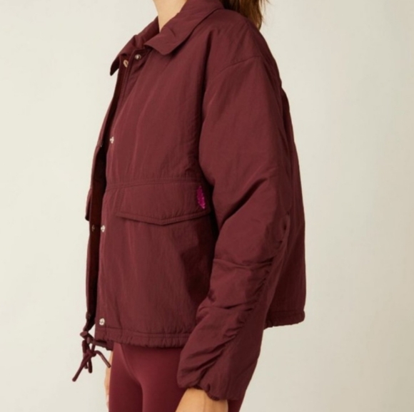 FP Movement by Free People Burgundy Puffer Jacket - - Picture 3 of 11